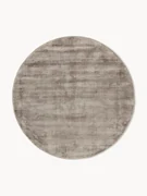 Rond viscose vloerkleed Jane, handgeweven