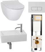 Combideal toiletruimte Ben Segno 2.0/Stelvio Xtra glaze+ Free flush rechts wit