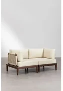 2-delige Modulaire Bank Met 2 Hoekfauteuils In Acacia Giulia Beige – Crème - Sklum