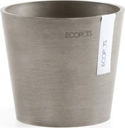 Ecopots Amsterdam 13 - Taupe - Diameter 13 x H11,4 cm - Ronde taupe bloempot