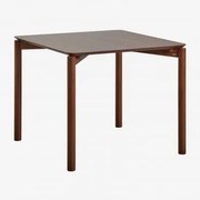 Munden Mdf Eettafel Marrón Nogal Oscuro & 90 X 90 Cm - Sklum