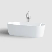 Clou InBe vrijstaand ligbad acryl 178x80cm wit glans met stop/go plug chroom