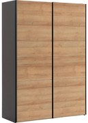 Goossens Kledingkast Easy Storage Sdk, 153 cm breed, 220 cm hoog, 2x 3 paneel schuifdeuren