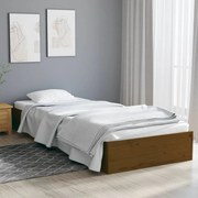 vidaXL Bedframe massief hout honingbruin 75x190 cm 2FT6 Small Single