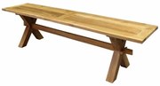 Minerva tuinbank 180 cm kruispoot teak