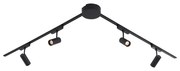 LED Modern railsysteem met 4 Spot / Opbouwspot / Plafondspots zwart 1-fase 200 cm - Magnetic Gert Modern Binnenverlichting Lamp