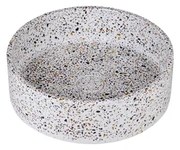 Ideavit Ora Waskom 39x12cm rond concrete beton wit Terrazzo 290296-E5