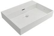 Plieger Kansas wastafel zonder kraangat met overloop 60x46.6cm glans wit