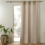 Linnen gordijn gevoerd met katoen met oogjes Colin