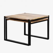 Vierkante Nesttafels Van Mangohout Emet Mangohout - Sklum