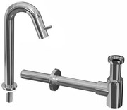 INK 5B Fonteinkraanset - staande Fonteinkraan - hoog gebogen - designSifon - Chroom 9902490