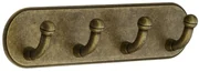 Smedbo Beslagsboden Handdoekhouder - 19x4.8x3.5cm - zelfklevend - Zinklegering Messing Antiek BA1124