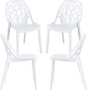Set 4 Hissar Polypropyleen Stoelen