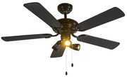 Moderne Plafondventilator met lamp zwart - Mistral 42 Modern GU10 rond Binnenverlichting Lamp