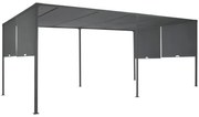 Antraciet Sevilla 3x6m terraspergola met muggengaas Garden Point