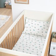 Hoeslaken voor kinderen, biologisch katoen, kap van 17 cm, dierenprint, SAVANE