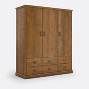 Kast, 3 deuren, 4 lades, 2/3 hangkast, Lindley