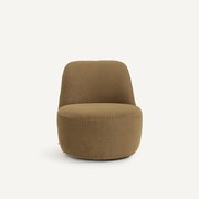 Draaifauteuil van linnenfluweel, Rosebury, ontwerp Emmanuel Gallina