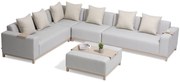 Hoek loungeset 6 personen Outdoor textiel Grijs  De Laan Projects
