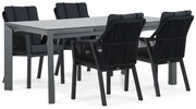 Tuinset 4 personen 180 cm Aluminium/rope Grijs Lifestyle Garden Furniture Verona/Alicante