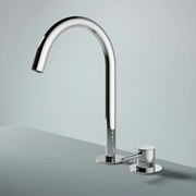 Hotbath Buddy 2-gats hoge wastafelkraan chroom