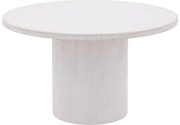 Goossens Salontafel Stone rond, beton wit, urban industrieel, 70 x 40 x 70 cm