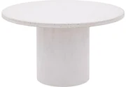 Goossens Salontafel Stone rond, beton wit, urban industrieel, 70 x 40 x 70 cm