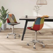 vidaXL Eetkamerstoelen draaibaar 2 st patchwork stof