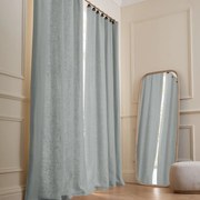 Gordijn in gewassen gevoerd linnen met ringen, Private