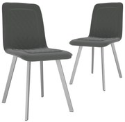 vidaXL Eetkamerstoelen 2 st fluweel grijs