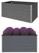 vidaXL Plantenbak verhoogd 200x100x91 cm HKC grijs