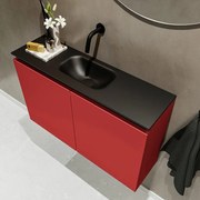 Mondiaz Ture 80cm toiletmeubel fire met wastafel urban midden geen kraangat