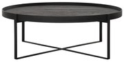 DTP Home Highlight Pluto Teak Salontafel Rond 100 Cm Zwart - 100 X 100cm.