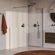 BRAUER Oblivion Inloopdouche - 110x200cm - glascoating - helder glas - geborsteld gunmetal PVD GS-OBI1H110200GM