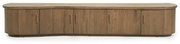 Eleonora Josh Eiken Tv-meubel Organische Vorm 240 Cm Bruin - 240x42x43cm.