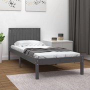 vidaXL Bedframe massief grenenhout grijs 100x200 cm