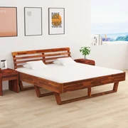 vidaXL Bedframe massief acaciahout 160x200 cm