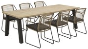 4 Seasons Outdoor | Scandic tuinset derby tafel 240 cm  Tuintafel    houtkleur weerbestendig