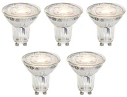 Set van 5 GU10 50mm dimbaar in Kelvin LED lampen helder 4.9W 400 lm 2200-3000K