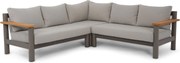 Hoek loungeset 5 personen Rope Taupe  Santika Furniture Santika