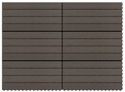 vidaXL Terrastegels 6 st 60x30 cm 1,08 m² HKC donkerbruin