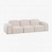 Bastian 3-delige Modulaire Bank Chenille Dik Wit - Sklum