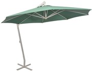 vidaXL Zweefparasol met aluminium paal 350 cm groen