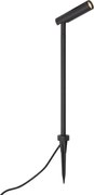 Moderne prikspot 12V zwart 10cm incl. LED IP65 - Voltaire Lino