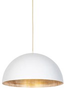 Industriële hanglamp wit met goud 50 cm - Magna Eco Industriele / Industrie / Industrial, Modern E27 rond Binnenverlichting Lamp