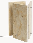 Dimbare LED-tafellamp Oeste van travertijn