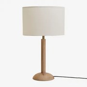 Harry Mangohouten Tafellamp Mangohout & Gebroken Wit Ø30 Cm - ↑25 Cm Arlina - Sklum