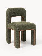 Bouclé gestoffeerde stoel Ana