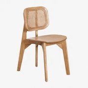 Defne Houten Eetkamerstoel Natuurlijk Hout - Sklum