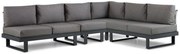 Hoek loungeset 6 personen Aluminium Grijs  Lifestyle Garden Furniture Lorenzo